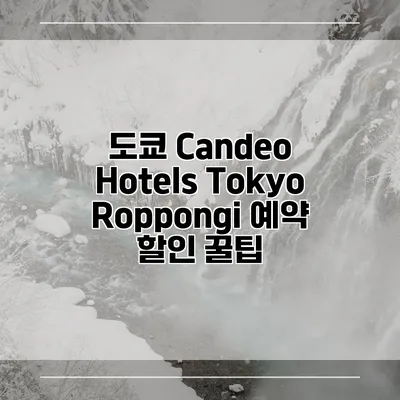 도쿄 Candeo Hotels Tokyo Roppongi 예약 할인 꿀팁
