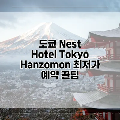 도쿄 Nest Hotel Tokyo Hanzomon 최저가 예약 꿀팁