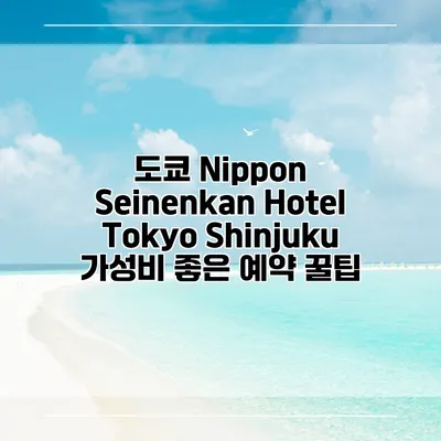 도쿄 Nippon Seinenkan Hotel Tokyo Shinjuku 가성비 좋은 예약 꿀팁