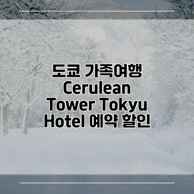 도쿄 가족여행 Cerulean Tower Tokyu Hotel 예약 할인