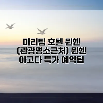 마리팀 호텔 뮌헨 (관광명소근처) 뮌헨 아고다 특가 예약팁