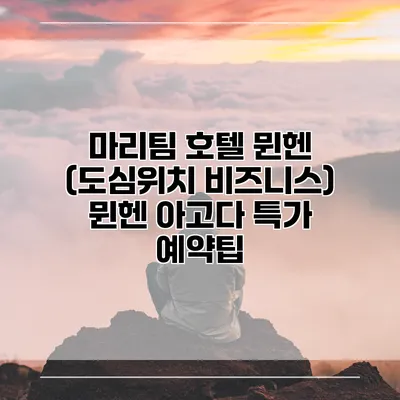 마리팀 호텔 뮌헨 (도심위치 비즈니스) 뮌헨 아고다 특가 예약팁