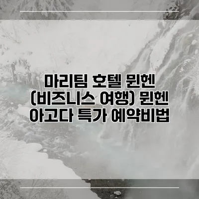 마리팀 호텔 뮌헨 (비즈니스 여행) 뮌헨 아고다 특가 예약비법
