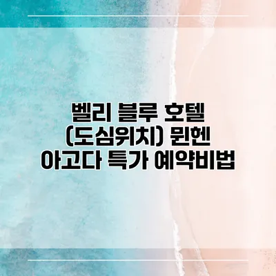 벨리 블루 호텔 (도심위치) 뮌헨 아고다 특가 예약비법