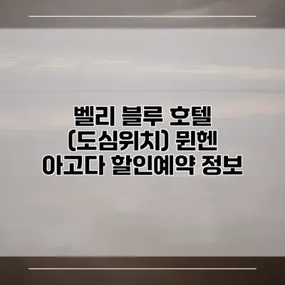 벨리 블루 호텔 (도심위치) 뮌헨 아고다 할인예약 정보