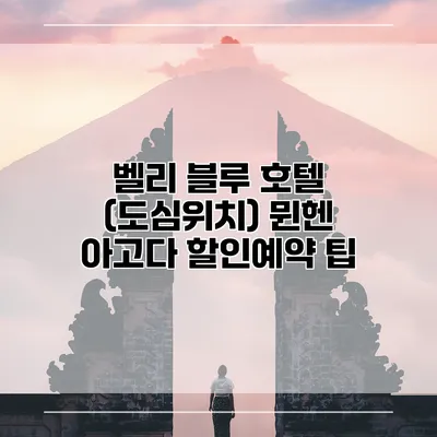 벨리 블루 호텔 (도심위치) 뮌헨 아고다 할인예약 팁