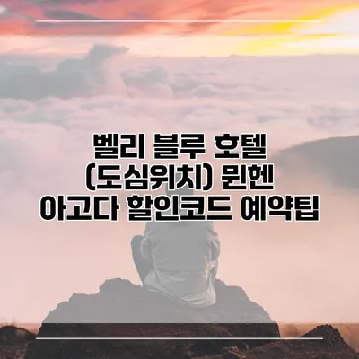 벨리 블루 호텔 (도심위치) 뮌헨 아고다 할인코드 예약팁