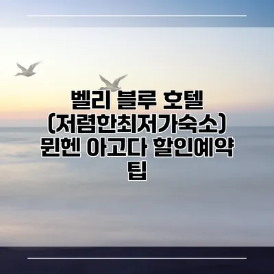 벨리 블루 호텔 (저렴한최저가숙소) 뮌헨 아고다 할인예약 팁