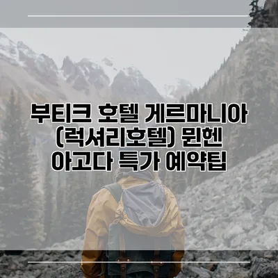 부티크 호텔 게르마니아 (럭셔리호텔) 뮌헨 아고다 특가 예약팁