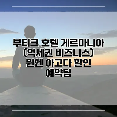 부티크 호텔 게르마니아 (역세권 비즈니스) 뮌헨 아고다 할인 예약팁