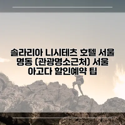 솔라리아 니시테츠 호텔 서울 명동 (관광명소근처) 서울 아고다 할인예약 팁