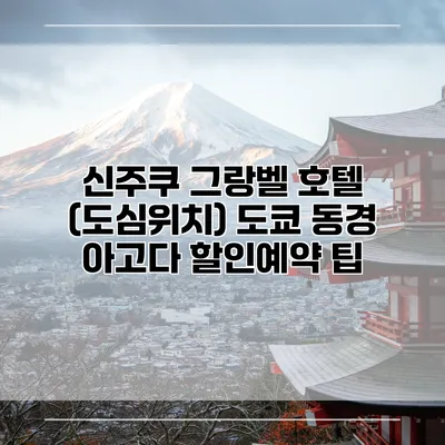 신주쿠 그랑벨 호텔 (도심위치) 도쿄 동경 아고다 할인예약 팁