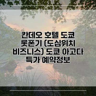 칸데오 호텔 도쿄 롯폰기 (도심위치 비즈니스) 도쿄 아고다 특가 예약정보