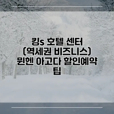킹s 호텔 센터 (역세권 비즈니스) 뮌헨 아고다 할인예약 팁