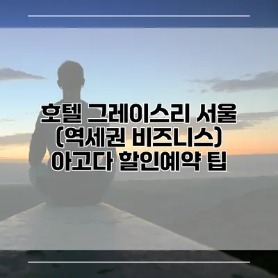 호텔 그레이스리 서울 (역세권 비즈니스) 아고다 할인예약 팁