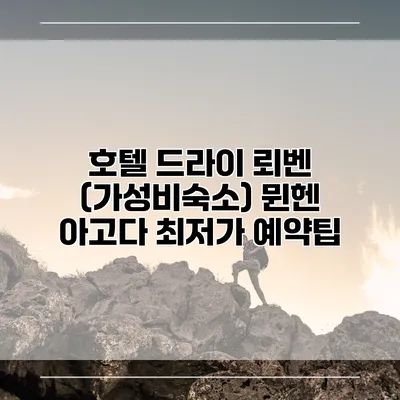 호텔 드라이 뢰벤 (가성비숙소) 뮌헨 아고다 최저가 예약팁