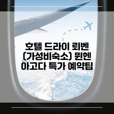호텔 드라이 뢰벤 (가성비숙소) 뮌헨 아고다 특가 예약팁