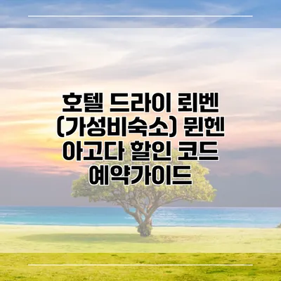 호텔 드라이 뢰벤 (가성비숙소) 뮌헨 아고다 할인 코드 예약가이드