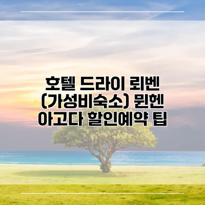 호텔 드라이 뢰벤 (가성비숙소) 뮌헨 아고다 할인예약 팁