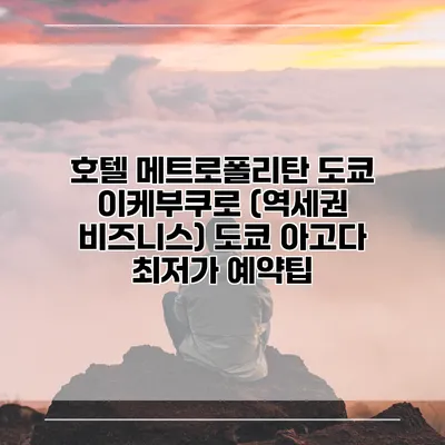 호텔 메트로폴리탄 도쿄 이케부쿠로 (역세권 비즈니스) 도쿄 아고다 최저가 예약팁