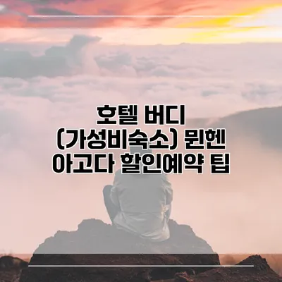 호텔 버디 (가성비숙소) 뮌헨 아고다 할인예약 팁