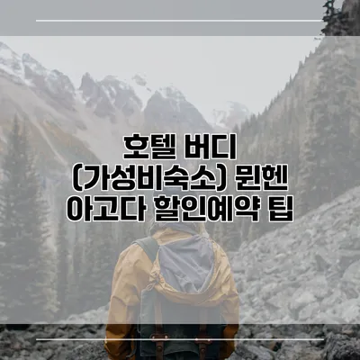 호텔 버디 (가성비숙소) 뮌헨 아고다 할인예약 팁
