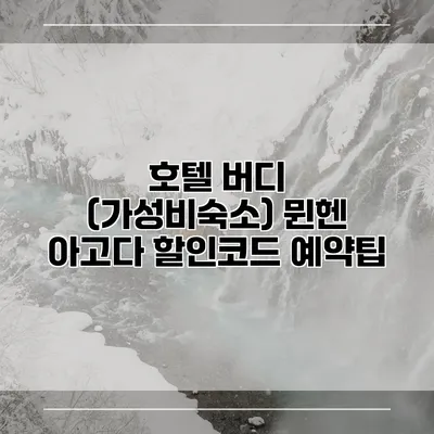 호텔 버디 (가성비숙소) 뮌헨 아고다 할인코드 예약팁