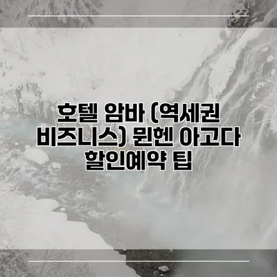 호텔 암바 (역세권 비즈니스) 뮌헨 아고다 할인예약 팁